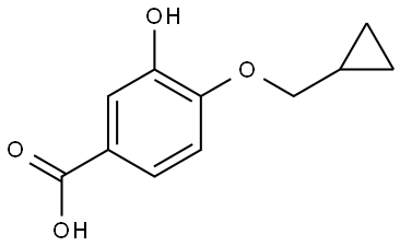 Benzoic acid, 4-(cyclopropylmethoxy)-3-hydroxy- Structure