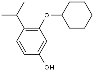 3-(Cyclohexyloxy)-4-(1-methylethyl)phenol Structure