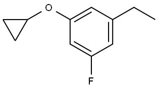 Benzene, 1-(cyclopropyloxy)-3-ethyl-5-fluoro- Structure