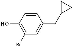 2-Bromo-4-(cyclopropylmethyl)phenol Structure