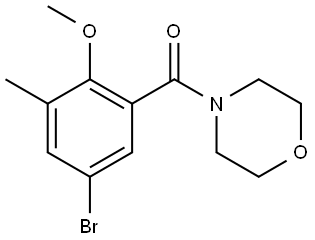 (5-bromo-2-methoxy-3-methylphenyl)(morpholino)methanone Structure