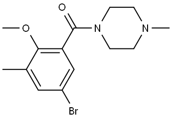 (5-bromo-2-methoxy-3-methylphenyl)(4-methylpiperazin-1-yl)methanone Structure