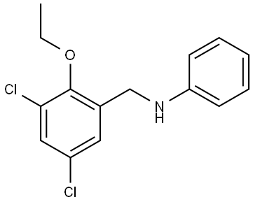 3,5-Dichloro-2-ethoxy-N-phenylbenzenemethanamine Structure