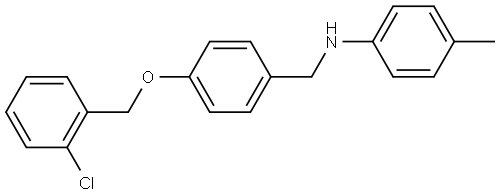 4-[(2-Chlorophenyl)methoxy]-N-(4-methylphenyl)benzenemethanamine Structure