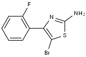 2-Thiazolamine, 5-bromo-4-(2-fluorophenyl)- Structure