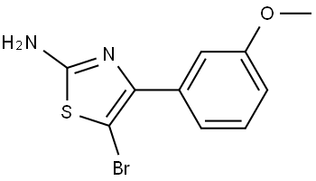 5-Bromo-4-(3-methoxyphenyl)-2-aminothiazole Structure