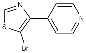 5-Bromo-4-(4-pyridyl)thiazole 구조식 이미지