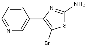 5-Bromo-4-(3-pyridyl)-2-aminothiazole 구조식 이미지