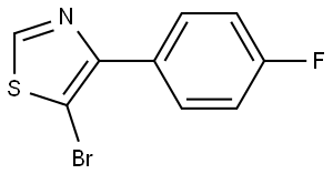 5-Bromo-4-(4-fluorophenyl)thiazole 구조식 이미지