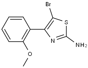 5-Bromo-4-(2-methoxyphenyl)-2-aminothiazole Structure