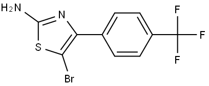 5-Bromo-4-(4-trifluoromethylphenyl)-2-aminothiazole Structure