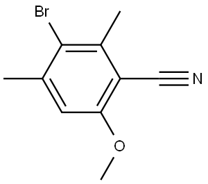 3-Bromo-6-methoxy-2,4-dimethylbenzonitrile Structure