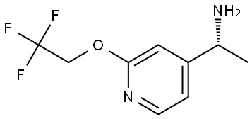 (R)-1-(2-(2,2,2-trifluoroethoxy)pyridin-4-yl)ethan-1-amine Structure