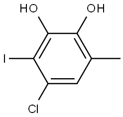 4-Chloro-3-iodo-6-methyl-1,2-benzenediol Structure