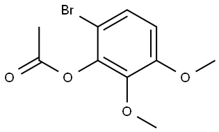 Phenol, 6-bromo-2,3-dimethoxy-, 1-acetate Structure