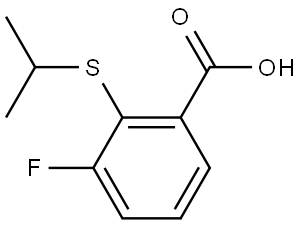 3-Fluoro-2-[(1-methylethyl)thio]benzoic acid Structure