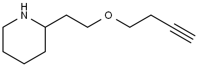 2-(2-(But-3-yn-1-yloxy)ethyl)piperidine Structure