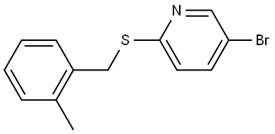 5-bromo-2-((2-methylbenzyl)thio)pyridine Structure