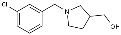 (1-(3-chlorobenzyl)pyrrolidin-3-yl)methanol Structure