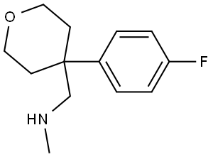 4-(4-Fluorophenyl)tetrahydro-N-methyl-2H-pyran-4-methanamine Structure