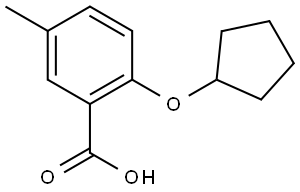 2-(Cyclopentyloxy)-5-methylbenzoic acid Structure