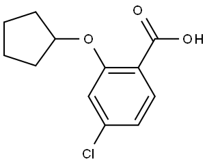 4-Chloro-2-(cyclopentyloxy)benzoic acid Structure