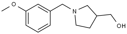 (1-(3-methoxybenzyl)pyrrolidin-3-yl)methanol Structure