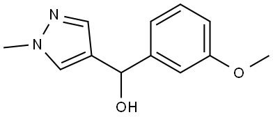 (3-methoxyphenyl)(1-methyl-1H-pyrazol-4-yl)methanol Structure