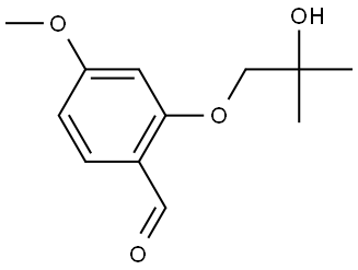 2-(2-Hydroxy-2-methylpropoxy)-4-methoxybenzaldehyde Structure