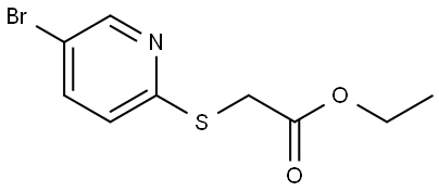 ethyl 2-((5-bromopyridin-2-yl)thio)acetate Structure