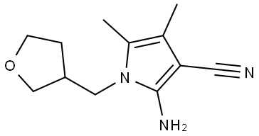 2-amino-4,5-dimethyl-1-(oxolan-3-ylmethyl)pyrrole-3-carbonitrile Structure