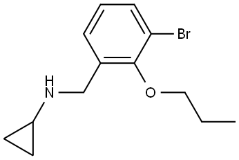 3-Bromo-N-cyclopropyl-2-propoxybenzenemethanamine Structure