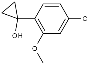 1-(4-Chloro-2-methoxyphenyl)cyclopropanol Structure