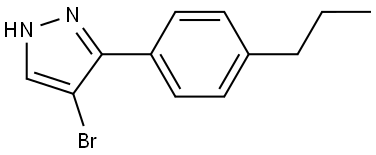 4-Bromo-3-(4-propylphenyl)-1H-pyrazole Structure