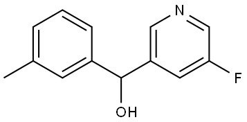 5-Fluoro-α-(3-methylphenyl)-3-pyridinemethanol Structure