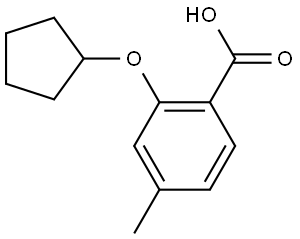 2-(Cyclopentyloxy)-4-methylbenzoic acid Structure