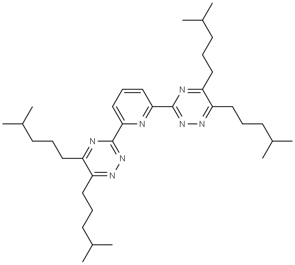 3,3′-(2,6-Pyridinediyl)bis[5,6-bis(4-methylpentyl)-1,2,4-triazine Structure