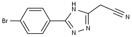 2-(5-(4-bromophenyl)-4H-1,2,4-triazol-3-yl)acetonitrile 구조식 이미지