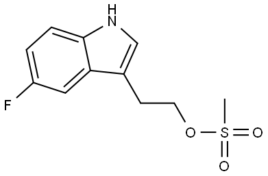 1H-Indole-3-ethanol, 5-fluoro-, 3-methanesulfonate 구조식 이미지