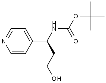 tert-butyl (S)-(3-hydroxy-1-(pyridin-4-yl)propyl)carbamate 구조식 이미지