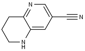 1,5-Naphthyridine-3-carbonitrile, 5,6,7,8-tetrahydro- Structure