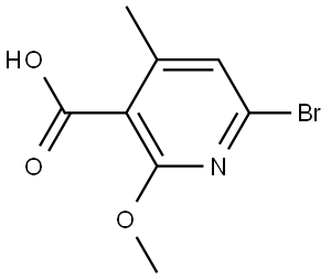 6-Bromo-2-methoxy-4-methyl-3-pyridinecarboxylic acid Structure