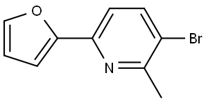 3-bromo-6-(furan-2-yl)-2-methylpyridine Structure