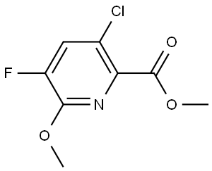 2-Pyridinecarboxylic acid, 3-chloro-5-fluoro-6-methoxy-, methyl ester Structure