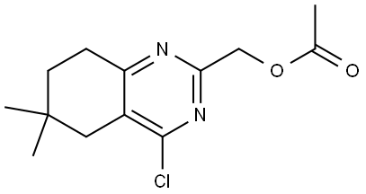 2-Quinazolinemethanol, 4-chloro-5,6,7,8-tetrahydro-6,6-dimethyl-, 2-acetate Structure