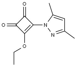 3-Cyclobutene-1,2-dione, 3-(3,5-dimethyl-1H-pyrazol-1-yl)-4-ethoxy- Structure