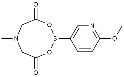 2-Methoxy-5-pyridinylboronic acid mida ester Structure