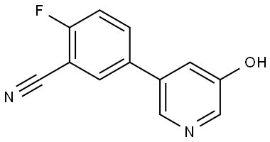 2-Fluoro-5-(5-hydroxy-3-pyridinyl)benzonitrile Structure