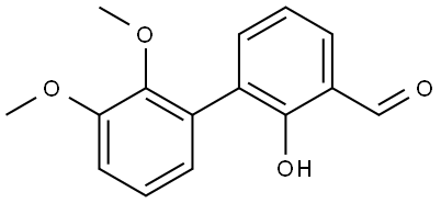 2-Hydroxy-2',3'-dimethoxy[1,1'-biphenyl]-3-carboxaldehyde Structure