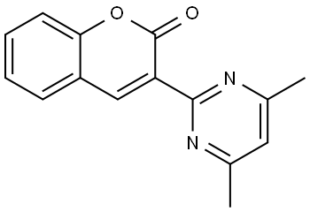 3-(4,6-Dimethyl-2-pyrimidinyl)-2H-1-benzopyran-2-one Structure